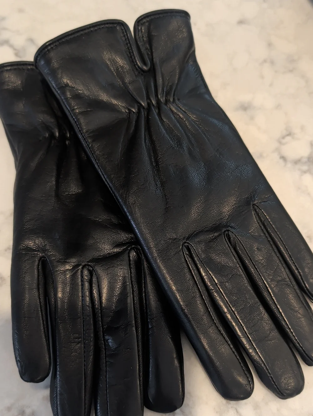 New Classic Black Leather Gloves - Timeless Winter Accessory